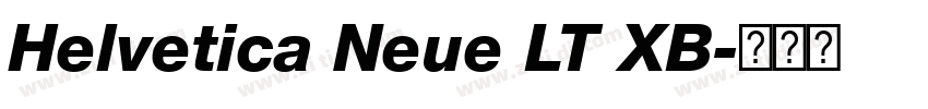Helvetica Neue LT XB字体转换